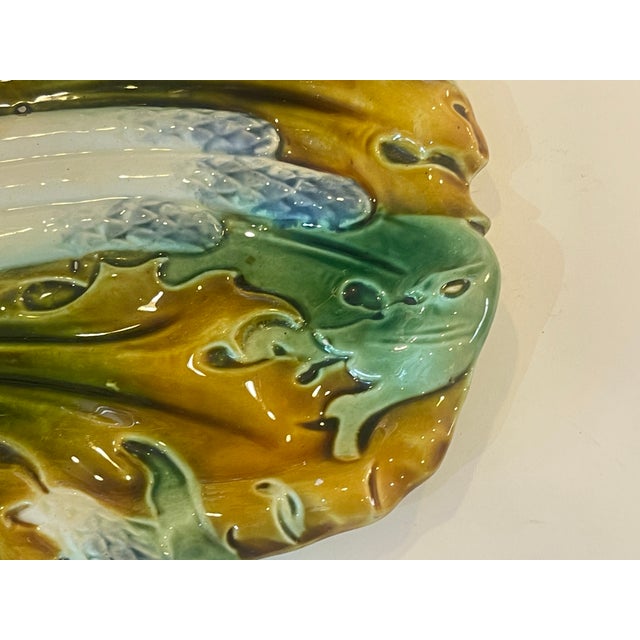 French Majolica Asparagus Dish, c.1890 For Sale In West Palm - Image 6 of 11