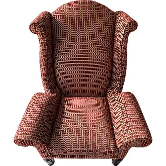 Over-Size Upholstered Colony Original Wingback Chair | Chairish