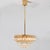 Venini Style Clear Gold Glass Messing Chandelier, 1970 For Sale - Image 12 of 14