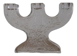 Pukeberg Crystal Glass Candle Holder Tree | Sweden | 1970s