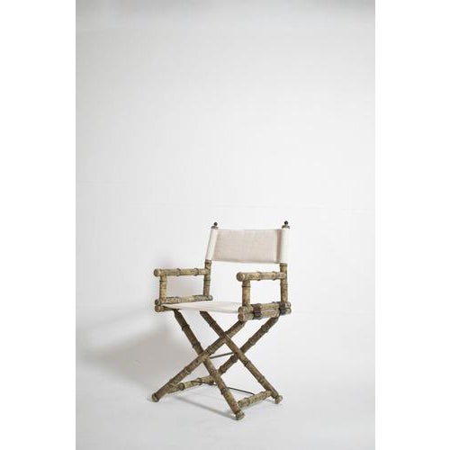 Pair of movie director chairs, 1980s. Height: 94 cm - 37.01 in Length: 55 cm - 21.65 in Width: 46 cm - 18.11 in Diameter:...