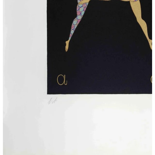 Letter a - from the suite letters of the alphabet is a modern artwork realized by erté (romain de tirtoff. Lithograph and...