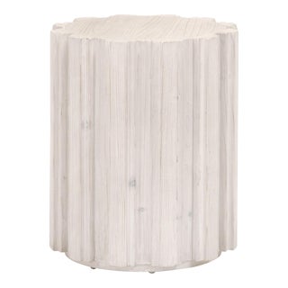 Essentials for Living Roma Accent Table White Wash Pine For Sale