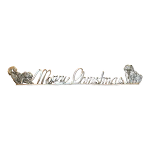Merry Christmas Holiday Dog Sign Pup