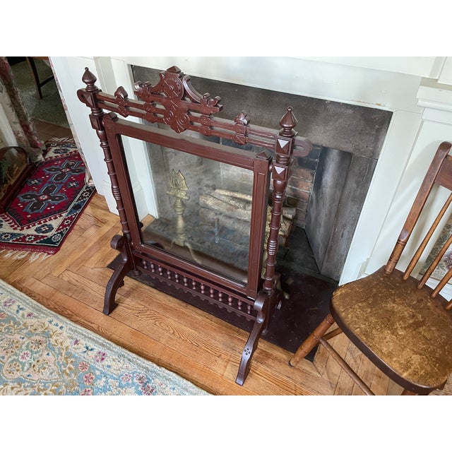 Antique Victorian 1800s Fireplace Screen Frame For Sale - Image 11 of 14