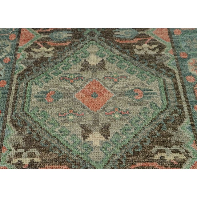 Turkish Oushak Rug 2'9" x 8'4" #20222 For Sale - Image 4 of 8
