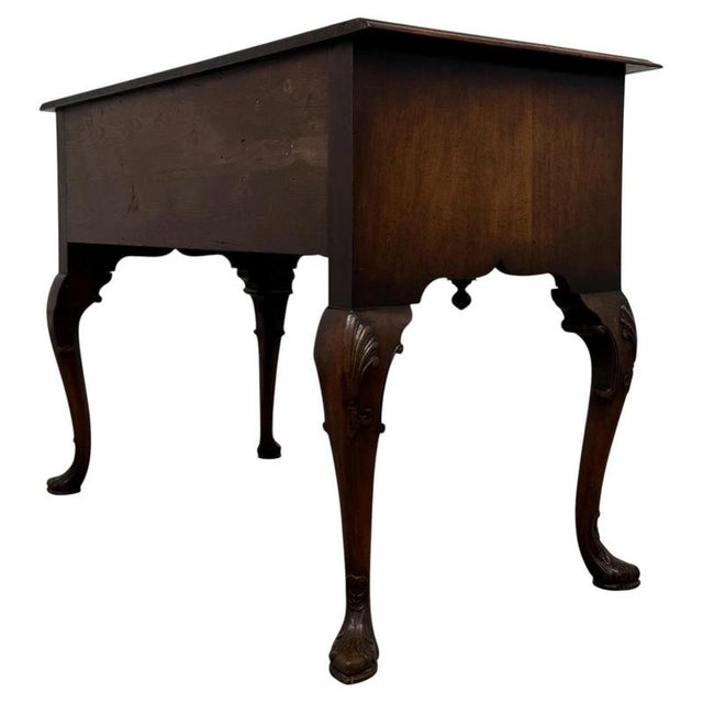 Wood 20th Century Figured Burr Walnut Writing Table For Sale - Image 7 of 12
