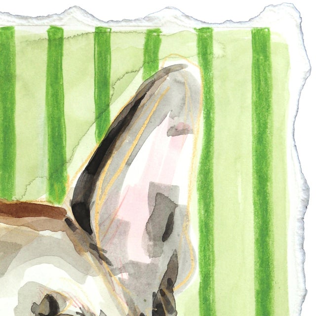 Abstract Loyal Shepherd - Abstract Expressive Dog Portrait Mixed Media Painting on Paper Original Artwork by Kellie Newsome For Sale - Image 3 of 6