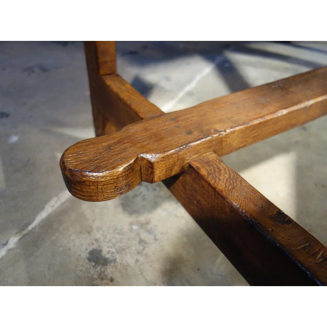 Contemporary 17th Century Style Antique Reproduction Italian Chestnut Capretta Writing Desk For Sale - Image 11 of 12