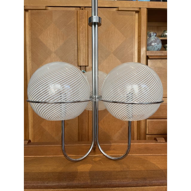 Gray Space Age Chandelier, 1970s For Sale - Image 8 of 11