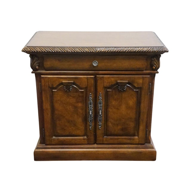 Rustic European Ashley Furniture Casa Mollino Pecan Rustic European 36" Three Drawer Cabinet Nightstand B543-93 For Sale - Image 3 of 14