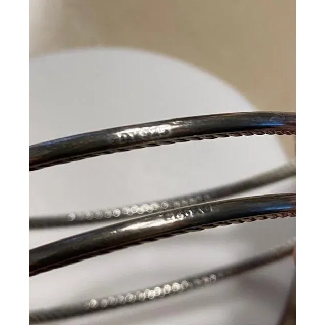 Metal David Yurman Inside-Out Cable Bracelet Set of 2 – Sterling Silver, Discontinued, Brand New For Sale - Image 7 of 7