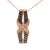 10K Rose Gold 1/4 Cttw White and Chocolate Brown Diamond Infinity Twist Pendant Necklace (I-J Color, I1-I2 Clarity) For Sale