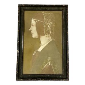 Early 20th Century Duchess Beatrice d'Este Lithograph - Leonardo da Vinci Portrait Print