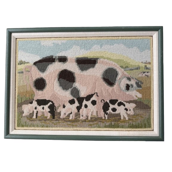 Custom Framed Hand-Embroidered English Country Needlepoints – Set of Four For Sale - Image 10 of 18