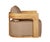 Wood Eclipse Outdoor Solid Teak Wood Revolving Chair - Light Brown Fabric For Sale - Image 7 of 11