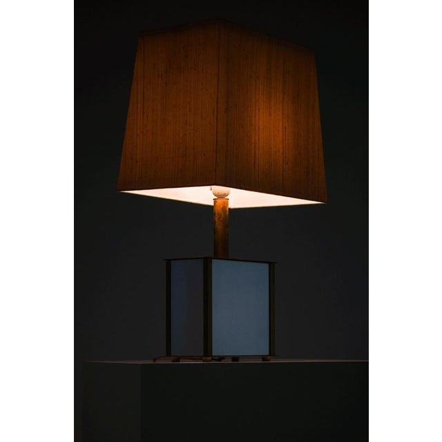 1970s Table Lamp in Brass and Mirrored Glass from Bergboms, 1970s For Sale - Image 5 of 7
