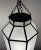 1990s Art Deco Style Frosted White Milk Glass & Bronze Octagonal Pendant - a Pair For Sale - Image 10 of 15