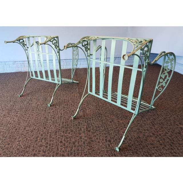 Russell Woodard "Chantilly" Collection: Two Mid 20th Century Wrought Iron Chairs For Sale - Image 9 of 11