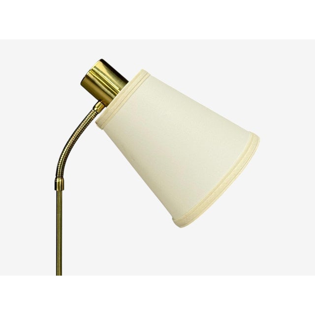 1950s Möllers Armatur Eskilstuna, Floor Lamp, Leather, Brass For Sale In New York - Image 6 of 10