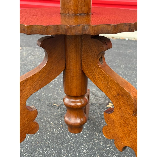 Mid 19th Century Antique 19th Century Walnut Victorian Wine Table For Sale - Image 5 of 8