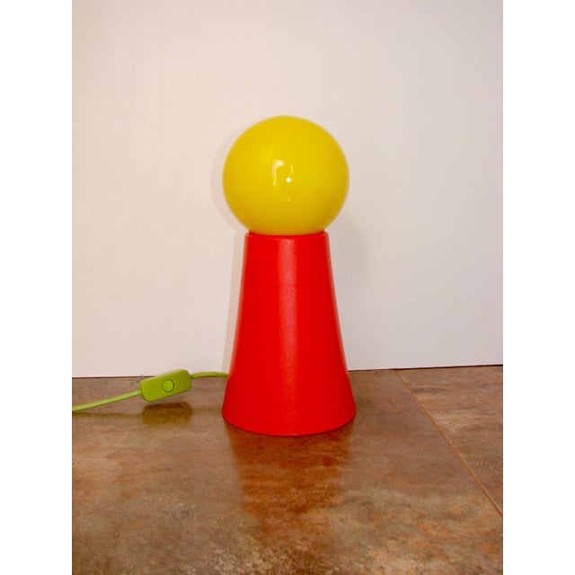 Modern Space Age Glass and Plastic Lamp from Pionek, 1970s For Sale - Image 3 of 7