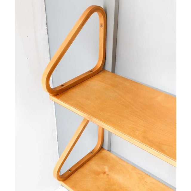 Light Yellow Mid-Century Modern Birch 112B Wall Shelf by Alvar Aalto for Artek, 1950s For Sale - Image 8 of 10
