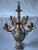 Metal Vintage Italian Louis XVI Style Gilt Brass and Porcelain Candelabrum by Tiche, 1970s For Sale - Image 7 of 7