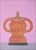 Illustration 2025, Pink and Blue Trophies, Modern Still Life Vessels, Acrylic Paint and Gouache Crayon on Watercolor Paper - Set of 2 For Sale - Image 3 of 9