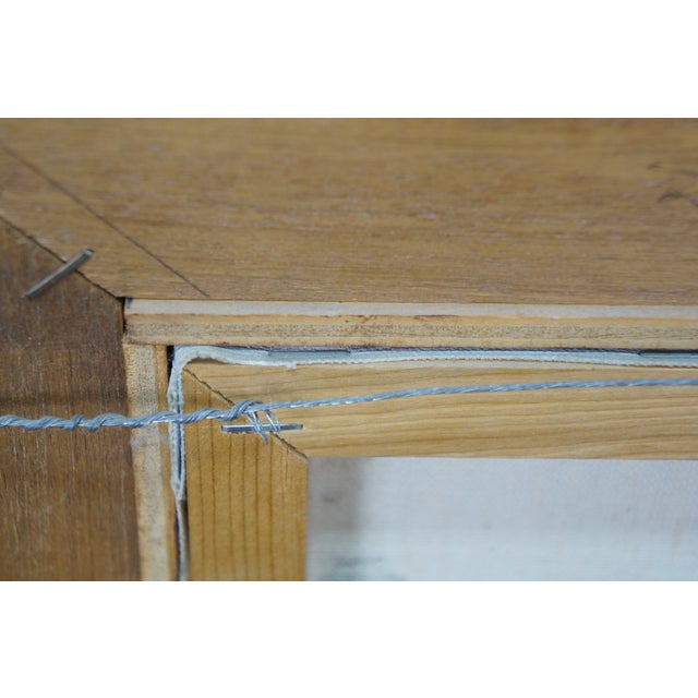 Anajane Nautical Coastal Rock Seagull Seascape Oil Painting on Canvas 15" For Sale - Image 6 of 10