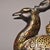 Bronze Pair of Antique Gold-Inlaid Bronze Phoenix Vessels – 8.3" Archaic Style Ewers For Sale - Image 8 of 10