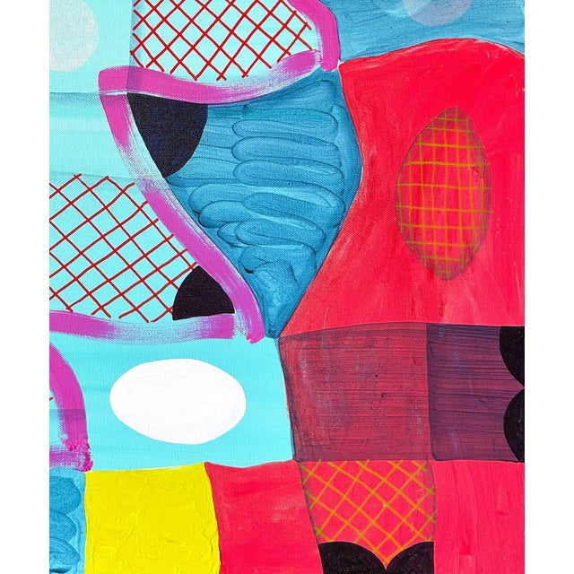2020s Max Manning “Untitled (CVS276)” Contemporary Blue, Pink & Yellow Geometric Abstract Painting, 2024 For Sale - Image 5 of 8