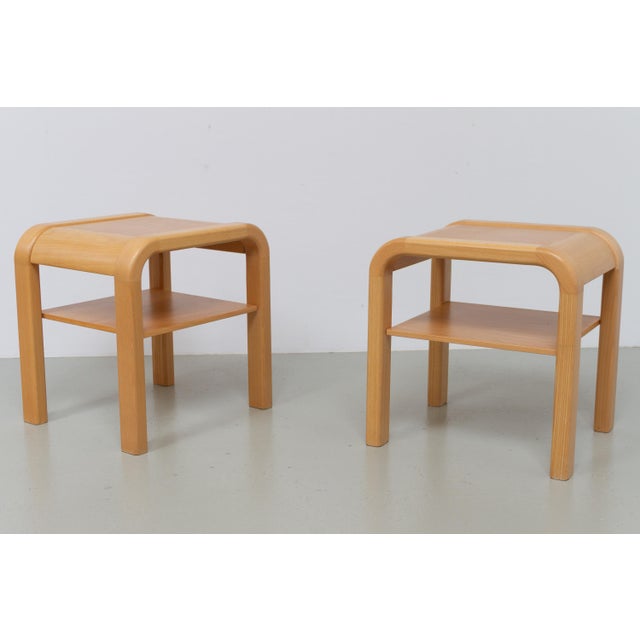 Danish Bedside Tables in Beech by Villy Nørgaard, 1980s, Set of 2 For Sale - Image 15 of 15