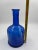 Handmade Cobalt Blue Glass Bottle or Vase For Sale - Image 3 of 10