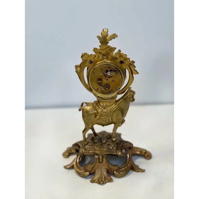 19th Century French 19th Century Bull Bronze Clock For Sale - Image 5 of 6