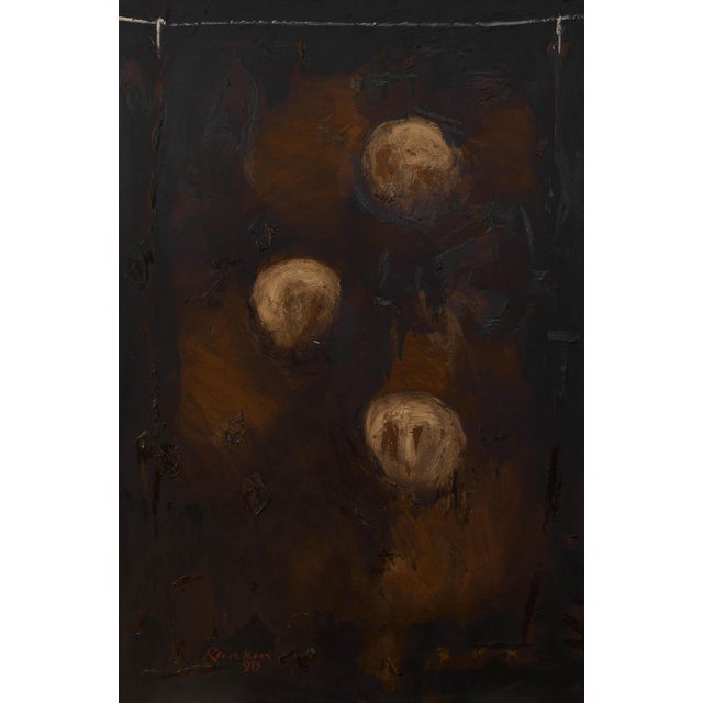 Abstract Expressionism David Rankin, Australian Abstract Expressionist Oil Painting, 1990 For Sale - Image 3 of 12