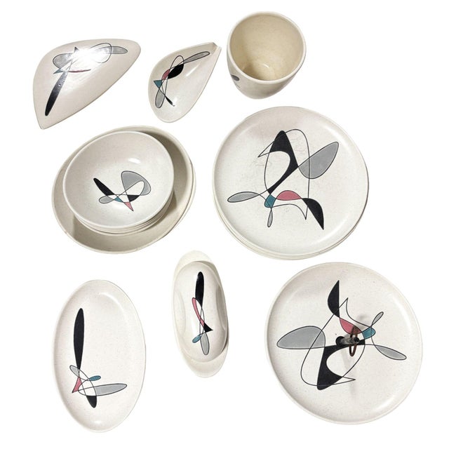 1950s Mid-Century Modern "Contempora" Dinner Service Metlox Poppy Trail - 84 Pieces For Sale - Image 4 of 16
