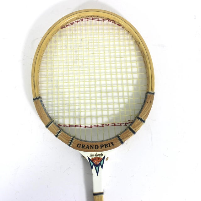 Vintage Wooden Squash Racket for Designer Decorating Wall Art Wood For Sale - Image 6 of 6