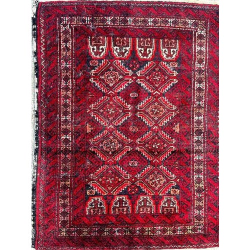 Small Vintage Baluch Rug, 1950s For Sale - Image 13 of 16