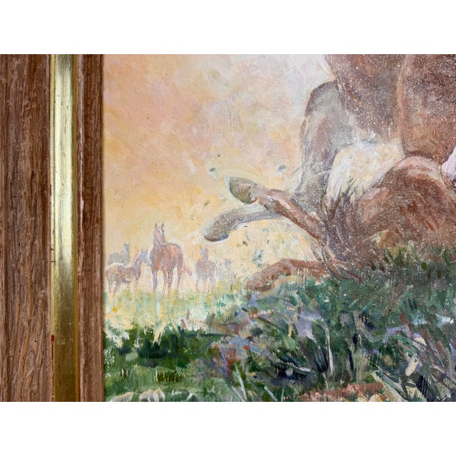Late 20th Century Western Equestrian Painting by Sam Savitt For Sale - Image 11 of 12