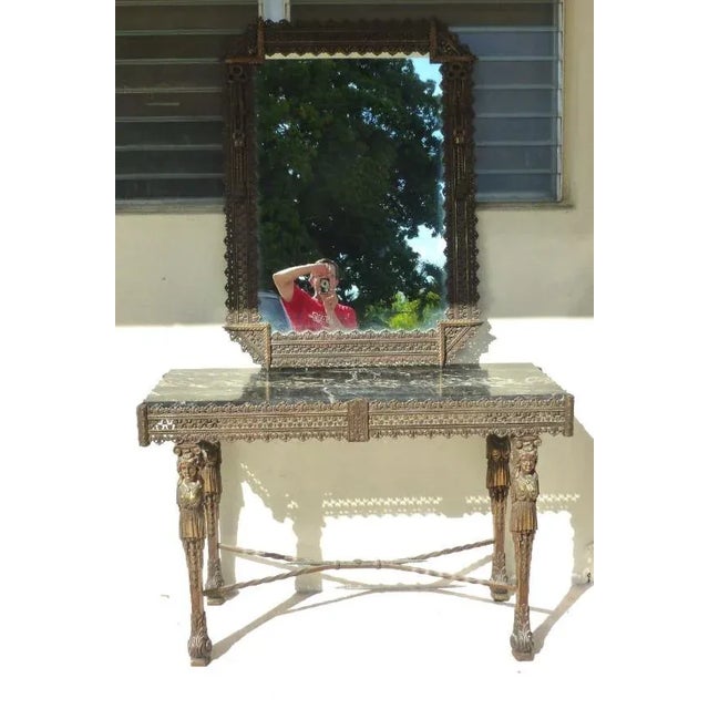 1920's Antique French Wrought Iron Vanity For Sale - Image 12 of 12