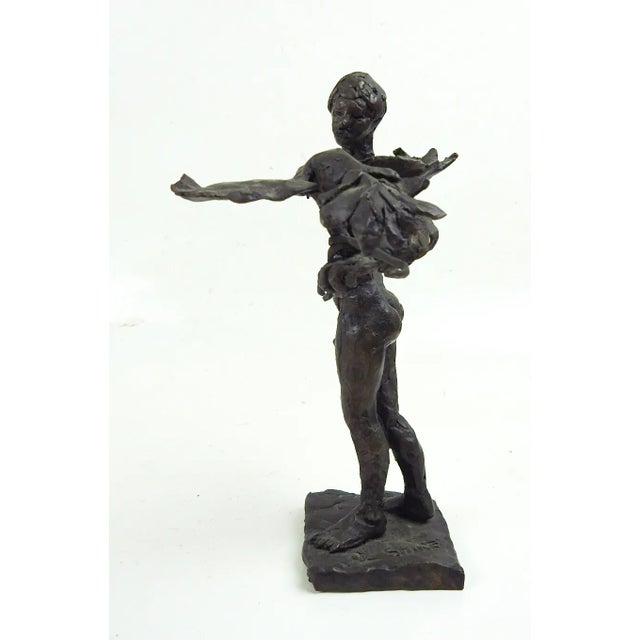 Late 20th Century Bronze Nude With Hawk Sculpture For Sale In Seattle - Image 6 of 9