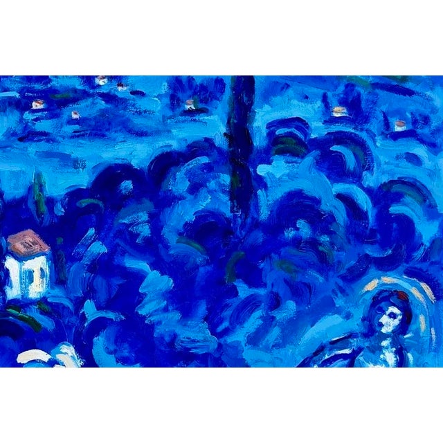 Spirits of the Night - Chagall Inspired painting. 18 x 24 oil on canvas panel Original oil, signed: Haas Unframed. Frames...