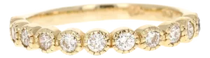 0.44 Carat Diamond 14 Karat Yellow Gold Band