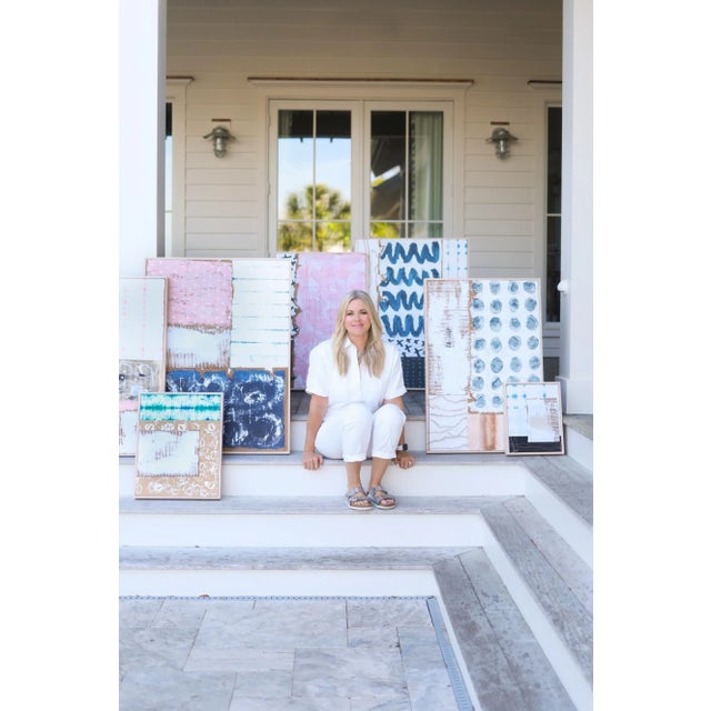 Abstract "Simplicity" Contemporary Original Abstract Mixed-Media Painting by Michelle Owenby, Framed For Sale - Image 3 of 3