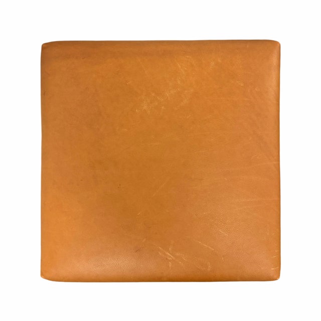 Wood Early 20th Century Barley Twist Leather Upholstered Stool For Sale - Image 7 of 11