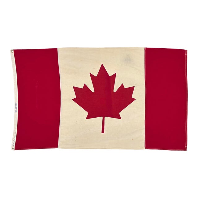 Vintage Cotton Flag of Canada For Sale