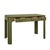 Worlds Away Matthew Izzo Home Theo Three Drawer Olive Green Lacquer Desk With Brass Beetle Knobs For Sale - Image 4 of 11