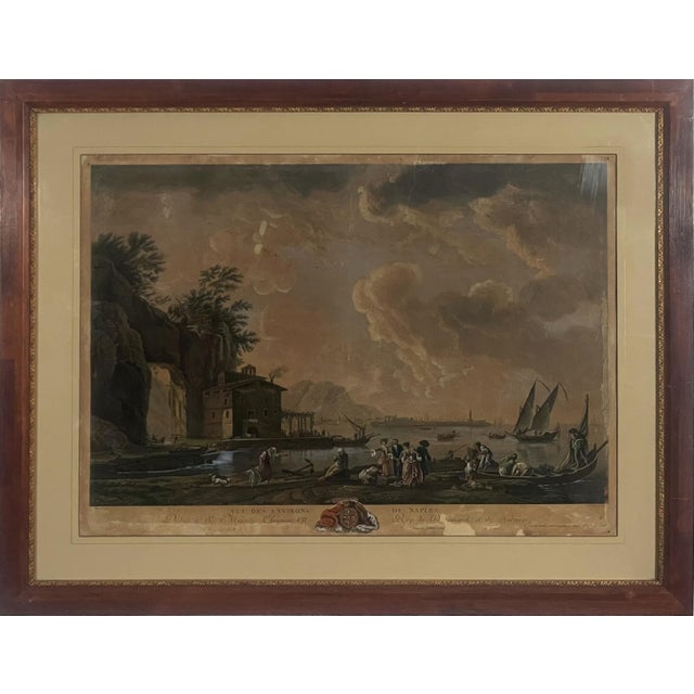 Pierre-Jacques Duret After Joseph Vernet, View of the Environs of Naples, 1766, Engraving For Sale - Image 8 of 8