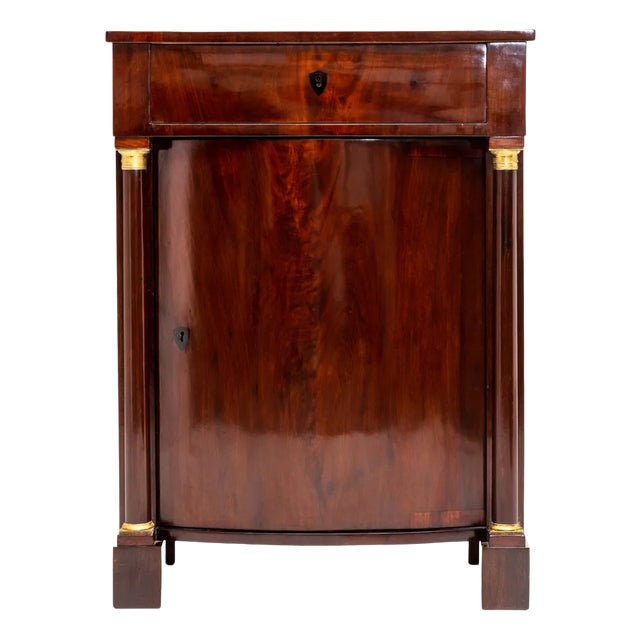 Pillar Cabinet in Mahogany & Brass, 1820s For Sale